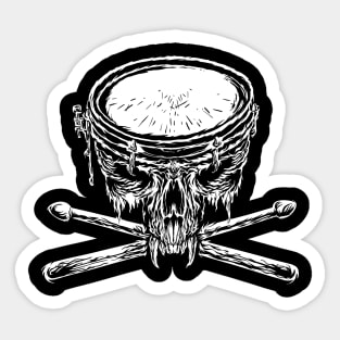 Drum Skull-Drummer-Metal-Rock Sticker